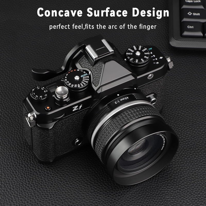 Leftfoto Exquisite Metal Concave Shutter Release Button for Fujifilm XE5 GFX100RF XM5 X100VI X100V X-T5 X-T4 X-T3 X-T30 X- X-T20 X-PRO3 X-E4 for Nikon Zf for Leica Q3 M10 for Sony RX1 R,Diameter 0.47in Silver - Image 3